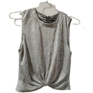 Marciano L.A.-S- Crop Top-SILVER GRAY METALLIC FIBER STYLE